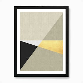 Golden geometric stroke 6 Art Print