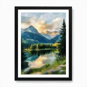 Sunset At The Lake Art Print