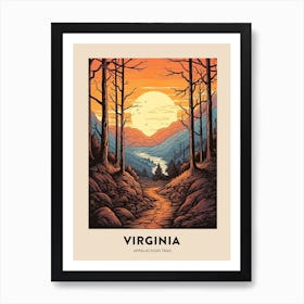 Appalachian Trail Usa 2 Vintage Hiking Travel Poster Art Print