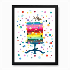 Rainbow Cake  Art Print