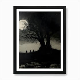 Dark Gothic Moonlight Walk Art Print