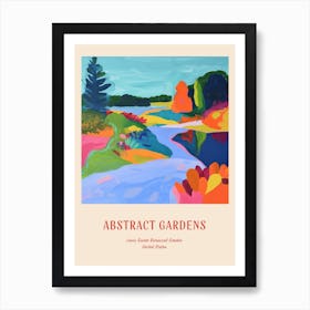 Colourful Gardens Lewis Ginter Botanical Garden Usa 2 Red Poster Art Print