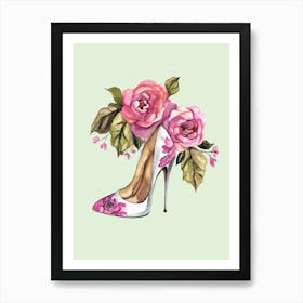 Floral High Heel Art Print