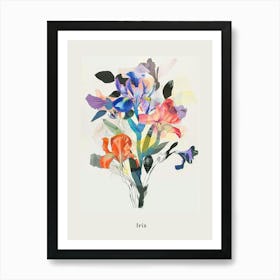 Iris 1 Collage Flower Bouquet Poster Art Print