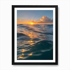 Sunrise Over The Ocean -Reimagined 1 Art Print