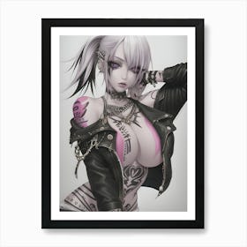 Pretty Punk Girl - Hall-O-Gram Creations 22 Art Print