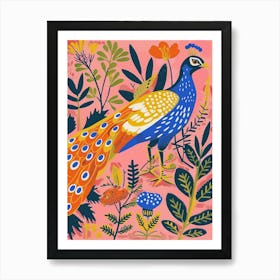 Spring Birds Peacock 3 Art Print