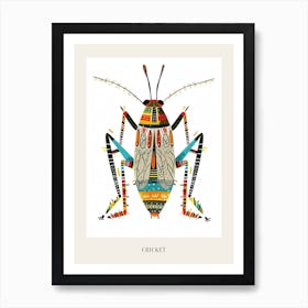 Colourful Insect Illustration Cricket 12 Poster Art Print