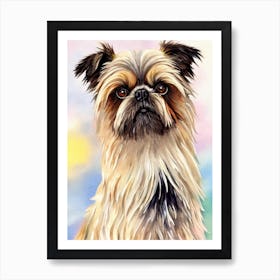 Brussels Griffon Watercolour Dog Art Print