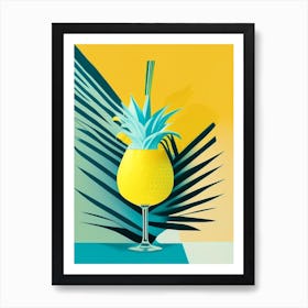 Pineapple Margarita Pop Matisse Cocktail Poster Art Print