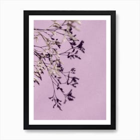 Flowers On A Purple Background Art Print