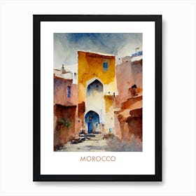 Morocco Watercolour Travel Art Print