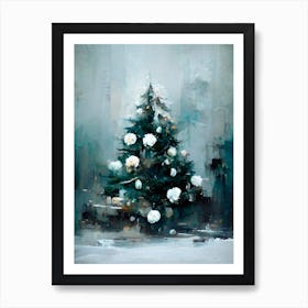 Abstract Christmas Tree Art Print