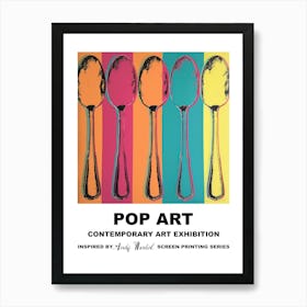 Poster Spoons Pop Art 2 Art Print