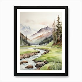 River In The Mountains.1 Art Print