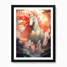 Horse With Pink Mane Art Print