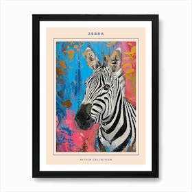 Zebra Brushstrokes Poster 3 Art Print