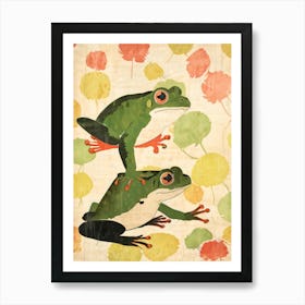 Frogs On Top Art Print