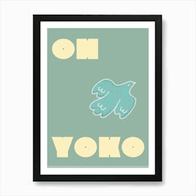 Yoko Ono John Lennon Music Poster Oh Yoko Song Lyrics Print Mid Century Modern Decor Funky Wall Art 60s Print Typography Art Print
