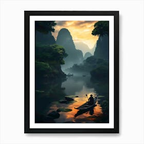 Vietnam Landscape Painting Art Print