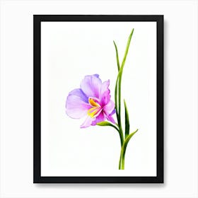 Freesia Watercolour Flower Art Print