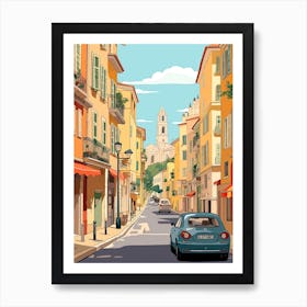 Nice, France, Graphic Illustration 4 Art Print