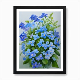 Blue Forget-Me-Nots Art Print