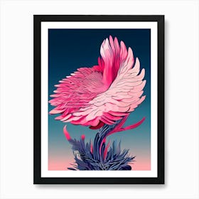 Pink Flamingo Art Print