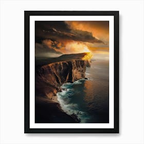 Sunset Over The Cliffs Art Print