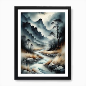 Scottish Landscape Painting Art Print