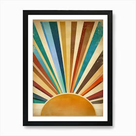 Retro Sun Art Print