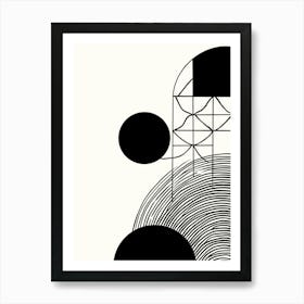 Modern Wall Art Decor, Black and White Contemporary Art Print, Unique Home Decor, Sleek Wall Design for Living Room 2 Art Print