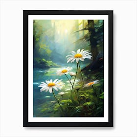 Daisy Wildflower In Rainforest, South Western Style (2) Art Print