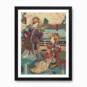 Inner Parlour Of The Owari House II, Utagawa Kunisada Art Print