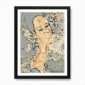 Abstract Woman'S Face Art Print