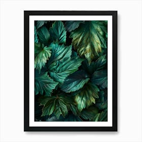 Green Leaves Background 5 Art Print