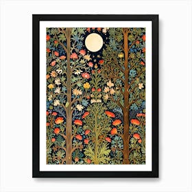 William Morris Moon In The Forest 5 Art Print