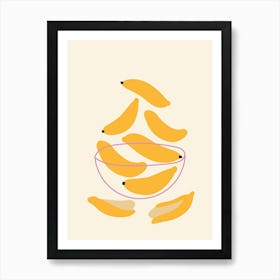 Bananas In A Bowl Art Print
