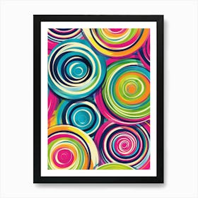 Colorful Swirls 3 Art Print