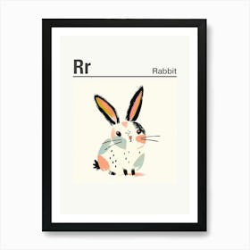 Animals Alphabet Rabbit 1 Art Print