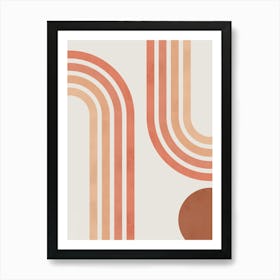 Boho art with lines 5 Art Print