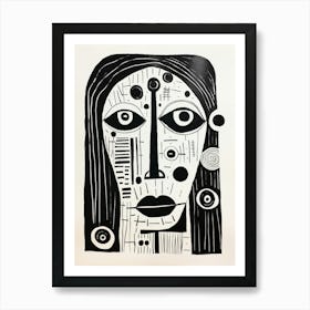 Circle Geometric Face 8 Art Print