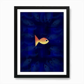 Abstract Goldfish Art Print