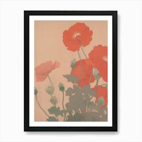 Muted Tones Flowers 3 Art Print