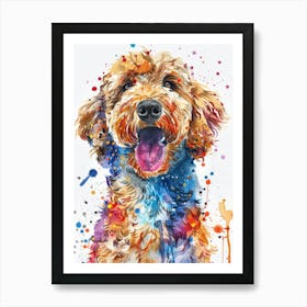 Dog With Splatters Poster