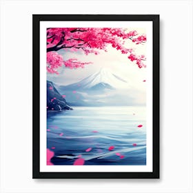 Sakura Blossom Wallpaper Art Print