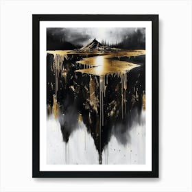 Gold And Black 119 Art Print