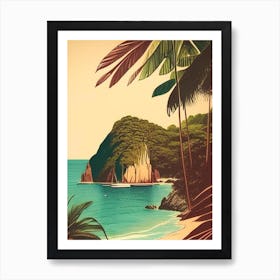 Angra Dos Reis Brazil Vintage Sketch Tropical Destination Art Print