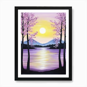 Sunset By The Lake 11 Art Print