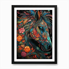 Colorful Horse 6 Art Print